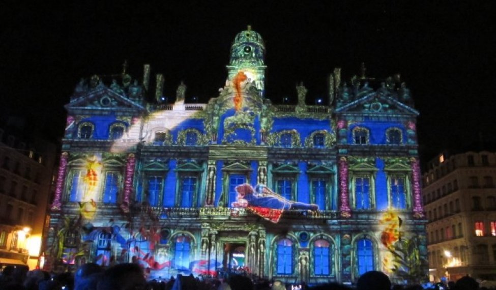 Hôtel de ville de Lyon, fête des Lumières 2013 